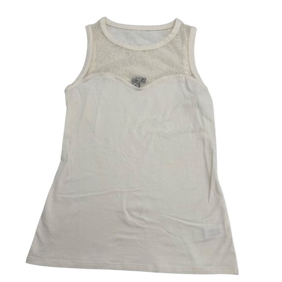 Express Women's sz XS Lace Ivory Cream Tank Top - Picture 1 of 5
